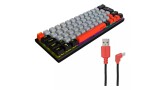 TECLADO GAMER MECANICO PCYES KUROMORI PRETO VULCAN PTKM60RD SWITCH VERMELHA 199409