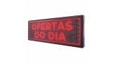 PAINEL LED LETREIRO PROGRAMAVEL  100X40CM VERMELHO WI-FI E A PROVA DAGUA