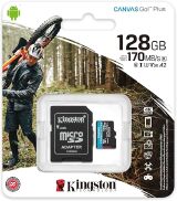 CARTAO DE MEMORIA MICRO SD KINGSTON 128GB 170 MB CLASSE10 CANVAS GO PLUS