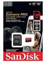 CARTAO DE MEMORIA MICRO SD 128GB SANDISK CLASSE 10 EXTREME PRO 200MB/S