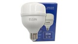 LAMPADA LED 20W BULBO ALTA POTENCIA  BRANCA 6500K BIVOLT ELGIN