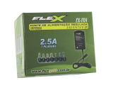 FONTE UNIVERSAL REGULÁVEL 7 PLUGS  3/4,5/6/7,5/9/12V   2.5A FLEX FX-FU4