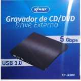 GRAVADOR DVD/CD EXTERNO USB 3.0 KNUP KP-LE300