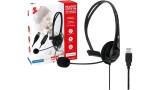 FONE HEADSET UNILATERAL OFFICE PARA COMPUTADOR USB CHIP SCE HS-100U 015-0101