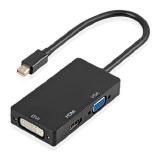 ADAPTADOR MINI DISPLAYPORT MACHO X HDMI/VGA/DVI FEMEA LT-267