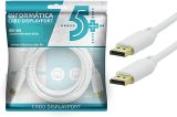 CABO DISPLAYPORT DP MACHO X DISPLAYPORT MACHO BRANCO 5 METROS CHIP SCE 018-7495