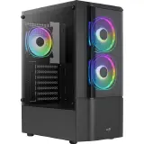 GABINETE GAMER AEROCOOL QUANTUM V2 PRETO C/ 3 FANS