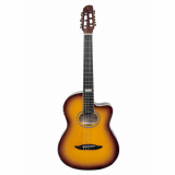 VIOLAO ELETROACUSTICO NYLON GIANNINI GNF-3 CEQ TOBACCO SUNBURST