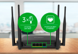 ROTEADOR INTELBRAS AC1200 MBPS DUAL BAND  GIGA - GF1200  IMESH 4 ANTENAS EXTERNAS