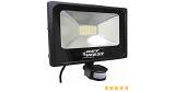 REFLETOR LED 50W BRANCO FRIO COM SENSOR PRESENÇA DNI 6036