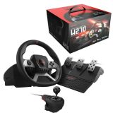 VOLANTE GAMER PCYES W270 P/ PC, XBOX, PS4 COM PEDAIS E CAMBIO