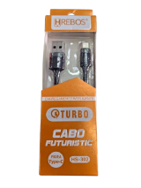 CABO CARREGADOR TIPO-C TURBO HREBOS HS-302