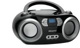 RÁDIO BOOMBOX COM LEITOR CD/BLUETOOTH/AUX/USB/FM 1200W P.M.P.O MEGA STAR MP1842BTB PRETO