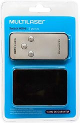 SWITCH HDMI 3 EM 1 PORTAS MULTILASER WI290