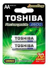 PILHA RECARREGAVEL TOSHIBA AA 2600MAH CARTELA C/ 2 UNDS