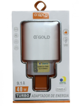 FONTE DE CARREGADOR CELULAR TURBO 9.1A 40W GOLD CA40-4