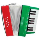 ACORDEON TURBINHO 8 BAIXOS VERMELHO E VERDE 104 RG