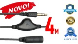 CABO EXTENSOR P2 COM CONTROLE VOLUME 4M