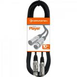 CABO XLR(F) X XLR(M) 10M PLAYER PRETO HAYONIK