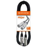 CABO XLR(F) X XLR(M) 7M PLAYER PRETO HAYONIK