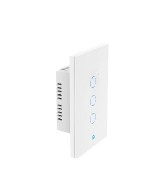 INTERRUPTOR INTELIGENTE EH-130 SMART HOME 3 BOTOES TOUCH COMPATÍVEL ALEXA E GOOGLE HOME COM PAINEL DE VIDRO EVOLUT EH130