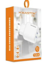 FONTE CARREGADOR USB TOMADA 2 USB 3.1A Y24-4 HMASTON