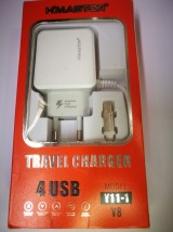 CARREGADOR CELULAR MICRO USB V8 4.8A HMASTON 4 USB Y11-1