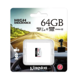 CARTÃO DE MEMÓRIA MICRO SD  64GB KINGSTON HIGH ENDURANCE LEITURA  95MB/S, ESCRITA 30MB/S  SDCE/64GB