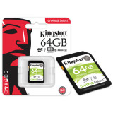 CARTAO DE MEMORIA SD KINGSTON 64GB CLASSE 10 CANVAS SELECT 80MB