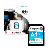 CARTAO DE MEMORIA SD KINGSTON 64GB CLASSE 10 CANVAS GO PLUS  - 170MB