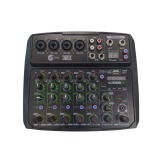 MESA DE SOM MIXER 6 CANAIS BT USB CUSTOM SOUND CMX6C PRETO INTERFACE DE AUDIO