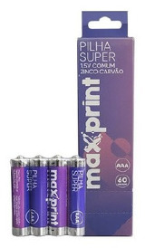 PILHA SUPER AAA C/4 MAXPRINT