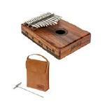 KALIMBA MAHALO COM MARTELO AFINADOR E CASE 17 TECLAS