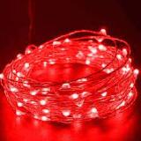 FIO CORDAO DE LED DECORATIVO VERMELHO USB