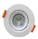 SPOT LED DICROICA REDONDO EMBUTIR 7 W LED LUZ QUENTE COB 