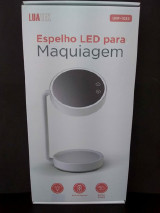 ESPELHO LED DE MESA 18CM PARA MAQUIAGEM LUATEK LMF-1033