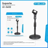 SUPORTE PEDESTAL DE MESA PARA MICROFONE IT BLUE LE-3602