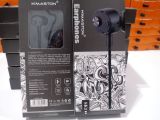 FONE DE OUVIDO COM MIC EARPHONE HMASTON  SK-3 PRETO