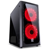 GABINETE VENUS PCYES PRETO COM LED VERMELHO