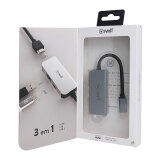 HUB USB C MINI ADAPTADOR 3 EM 1 HDMI, USB, USB C IWILL 1784