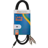 CABO P2 X 2 RCA 3M LINHA BRASIL HAYONIK