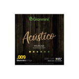 JOGO DE CORDAS VIOLAO AÇO .009 GIANNINI GESWAL