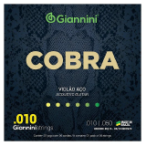 JOGO DE CORDAS VIOLAO AÇO .010 GIANNINI COBRA GEEFLE