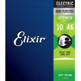 JOGO DE CORDAS P/ GUITARRA ELIXIR 010-046 LIGHT OPTIWEB NICKEL PLATED STEEL