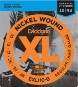 JOGO DE CORDAS PARA GUITARRA NICKEL WOUND DADDARIO EXL110-B 010-046