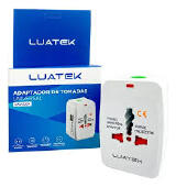 ADAPTADOR DE TOMADA UNIVERSAL USB  LUATEK LWJ-2204