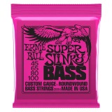 JOGO DE CORDAS P/ BAIXO 4 CORDAS ERNIE BALL SUPER SLINKY 045.100