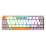 TECLADO MECÂNICO REDRAGON AKALI SWITCH BROWN RGB C/FIO BRANCO