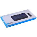 KIT TECLADO E MOUSE GAMING LED AZUL GK1100