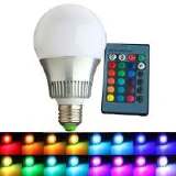 LAMPADA LED BULBO 5W RGB COLORIDA COM CONTROLE